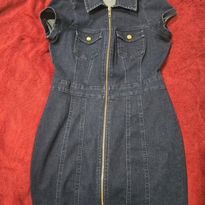 Guess Dark Blue Denim Mini Dress